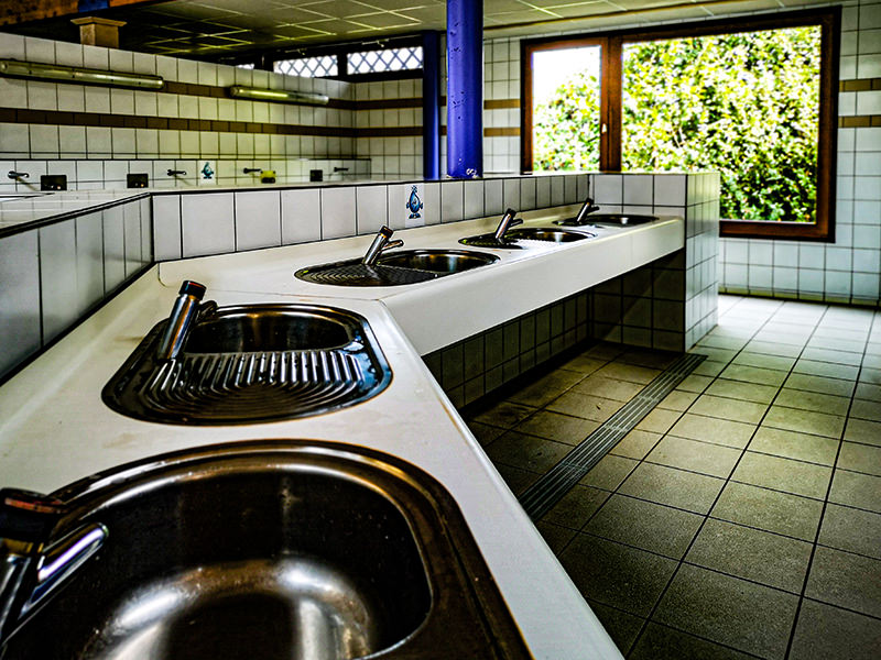 Waschraum, Sanitäranlage, Spülbecken | © Bert Schwarz 2020
