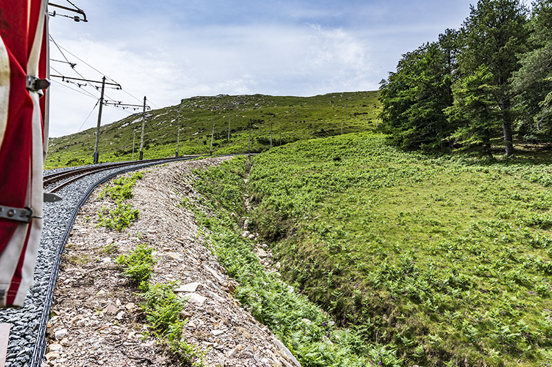 Montagne, prairie, forêt, rails, La Rhune | © Bert Schwarz 2023
