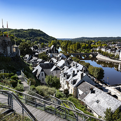 Vue sur la ville de la Dordogne