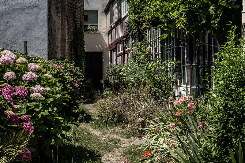 Garten in einem Innenhof von Navarrenx | © Bert Schwarz 2026