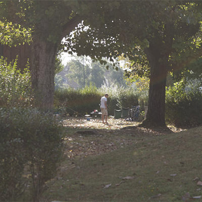 Arbres, homme, camping, soleil du soir | © Bert Schwarz 2019