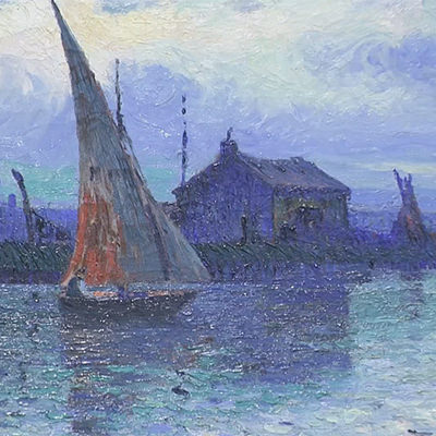 Gemälde, Marseille, Hafen, Segelschiffe, Quay, Lagerhaus, Musée Rgds. de Provençe | © Bert Schwarz 2017